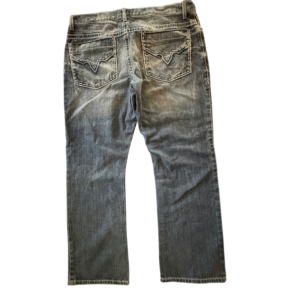 INC International Concepts Copenhagen Slim Boot Cut Mens Jeans 38x30 Blue Denim